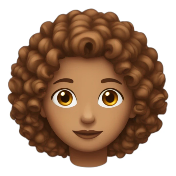 Astra, a brown girl with curly hairs sticker