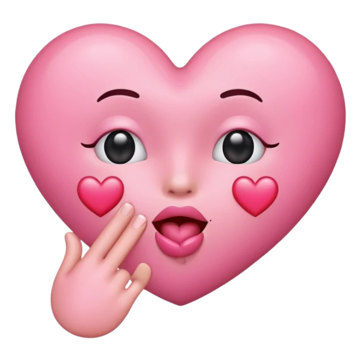 a heart emoji blowing kisses sticker