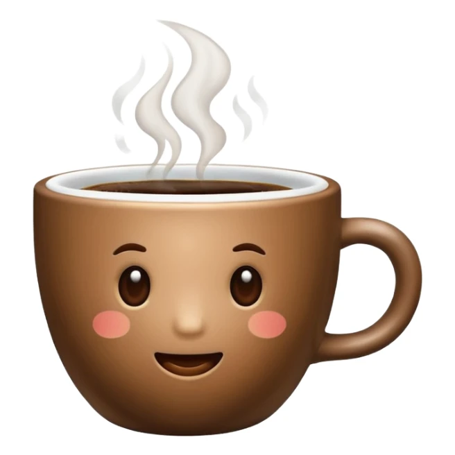 a cup of coffee in big cup sticker