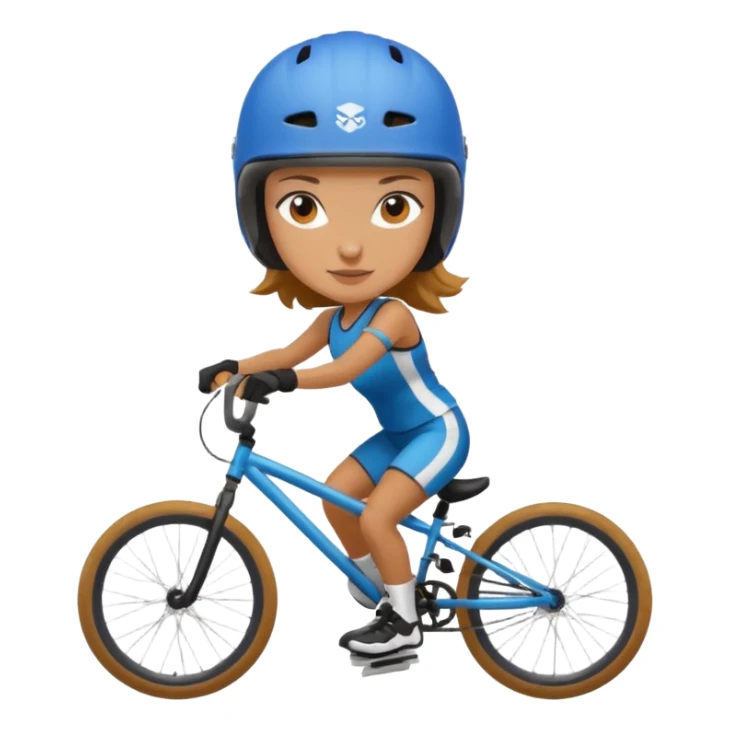 BMX rider woman with helmets sticker