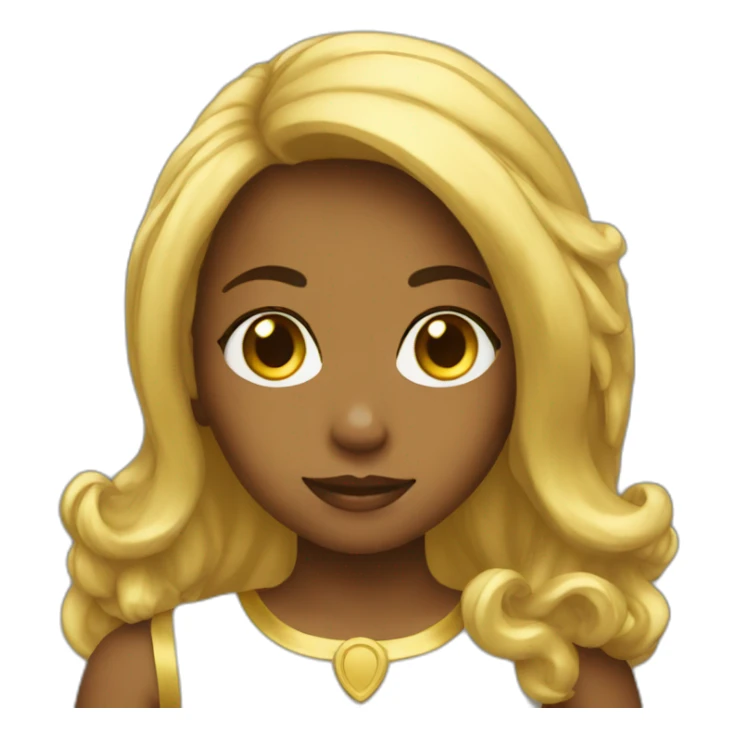 Gold girl Emoji in HD sticker