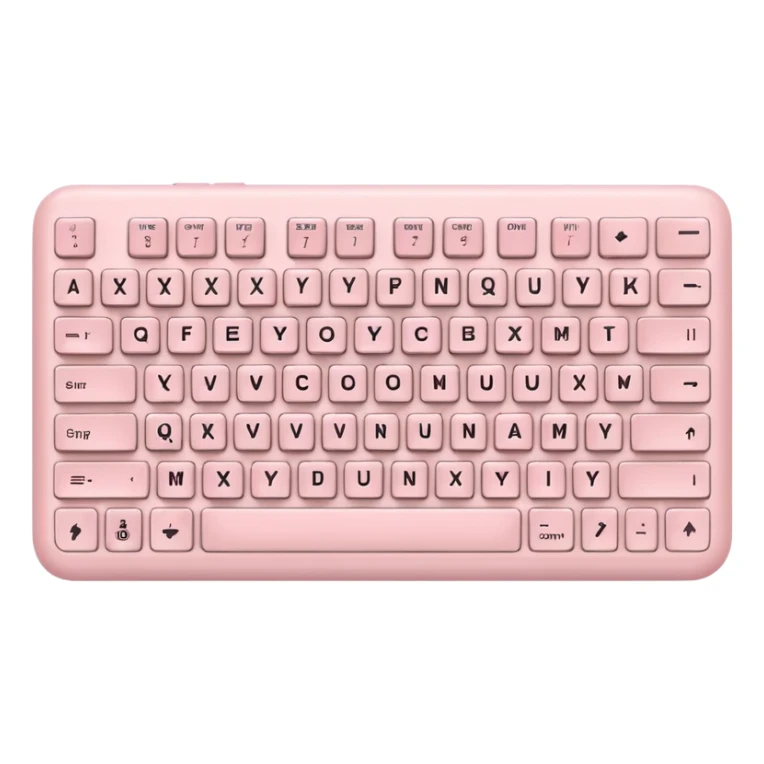 light pale pink keyboard logitec sticker