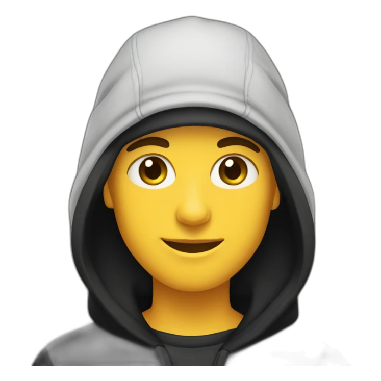 caucasian Designer wearing flat bill hat and black hoodie sticker