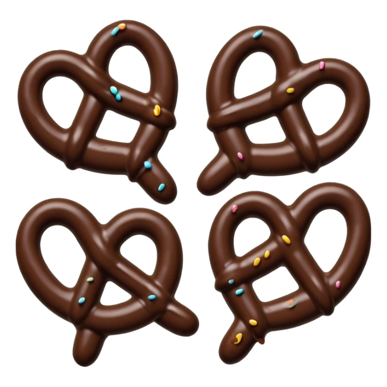  chocolate dipped pretzels with dark chocolate drizzle  sticker