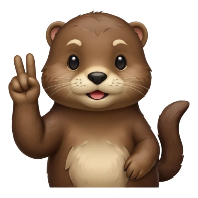 i want you make this otter 🦦 rise middle finger sticker