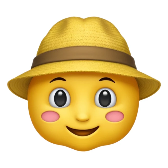 Einen Gelben Emoji mit Hut sticker
