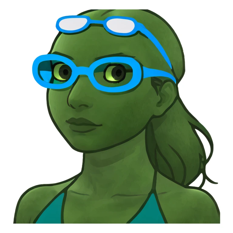 beautiful blonde swimming girl sticker