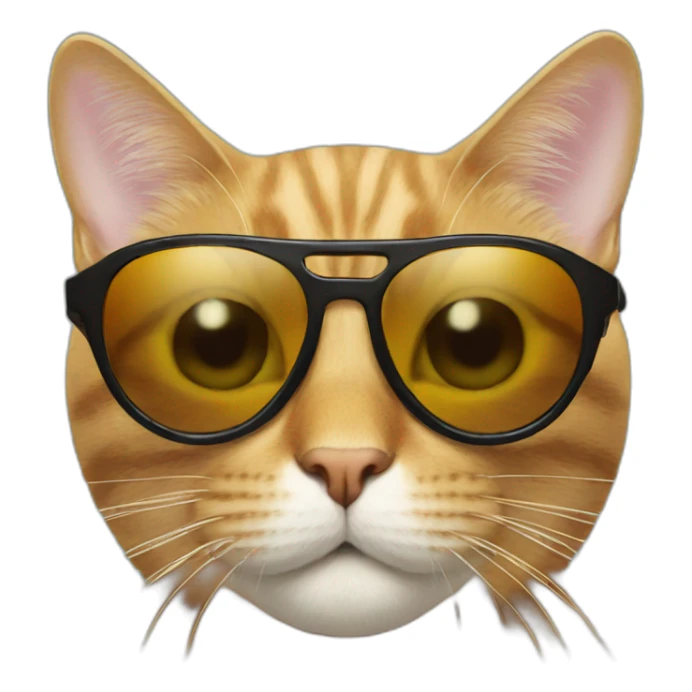 Cat with sunglasses sticker