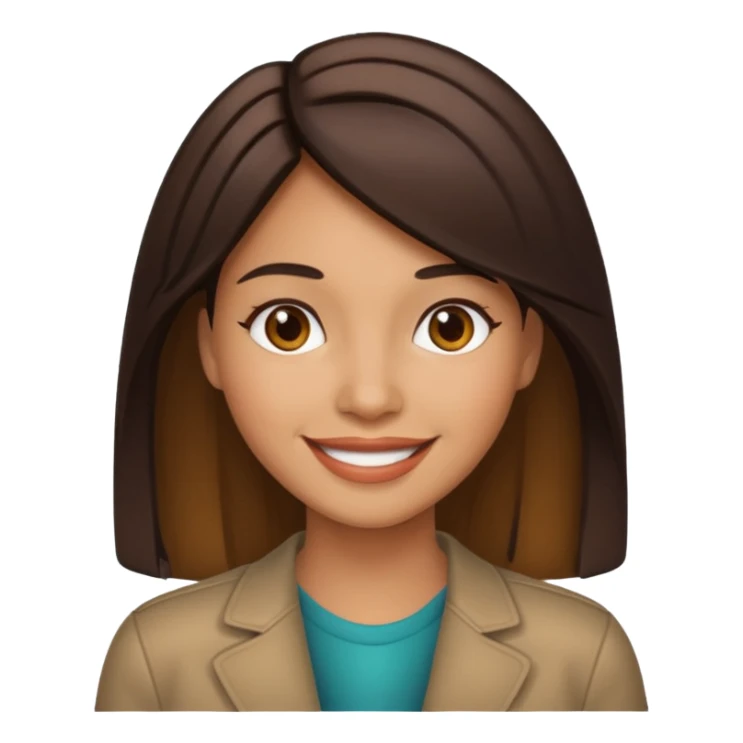 Una mujer con mechas y arriba que tiene como un colorcito negro sticker