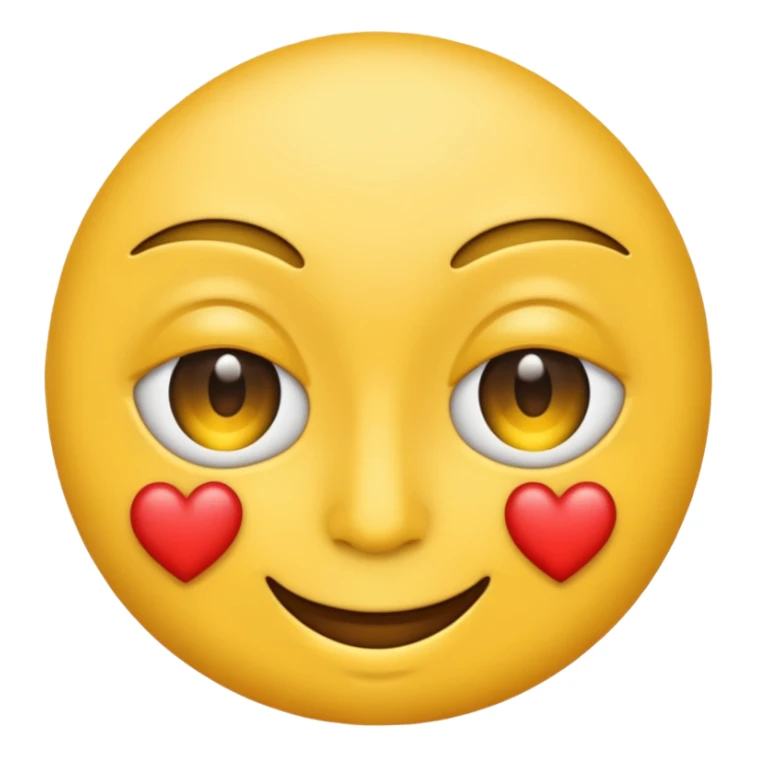 Emoji with only one eye. In that eye , there is ❤️ sticker