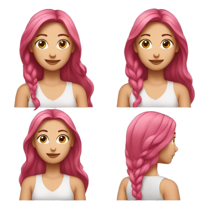 Woman with pink long hair and brownhorse sticker