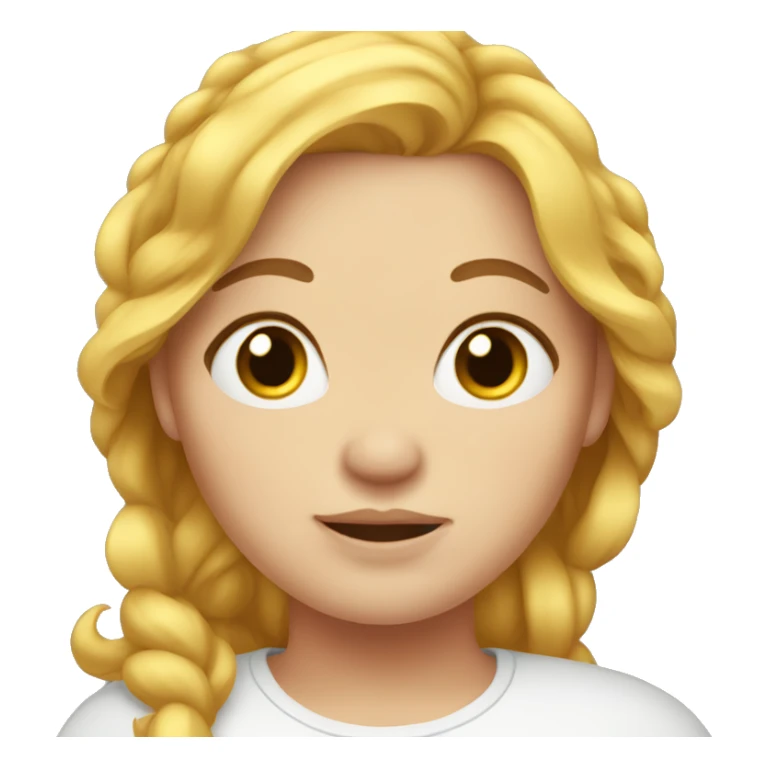 Obesity, female, freckles, golden hair sticker