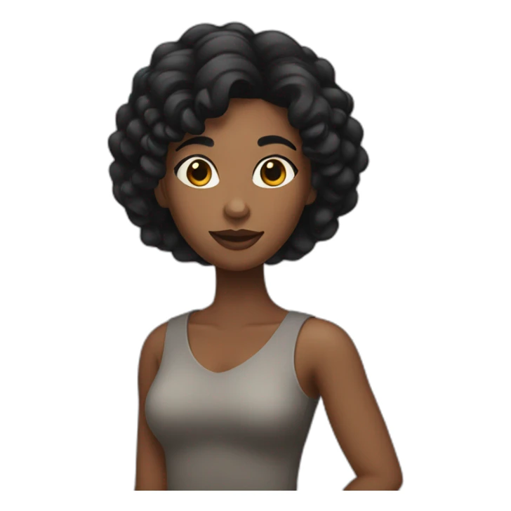 black Woman with black hair Arm Raised sticker