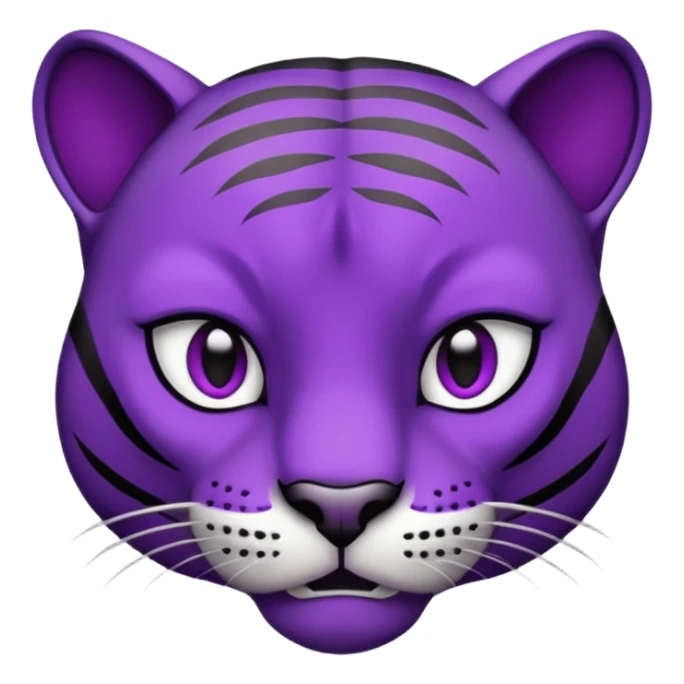 Purple Panther face tileted to the slight right sticker
