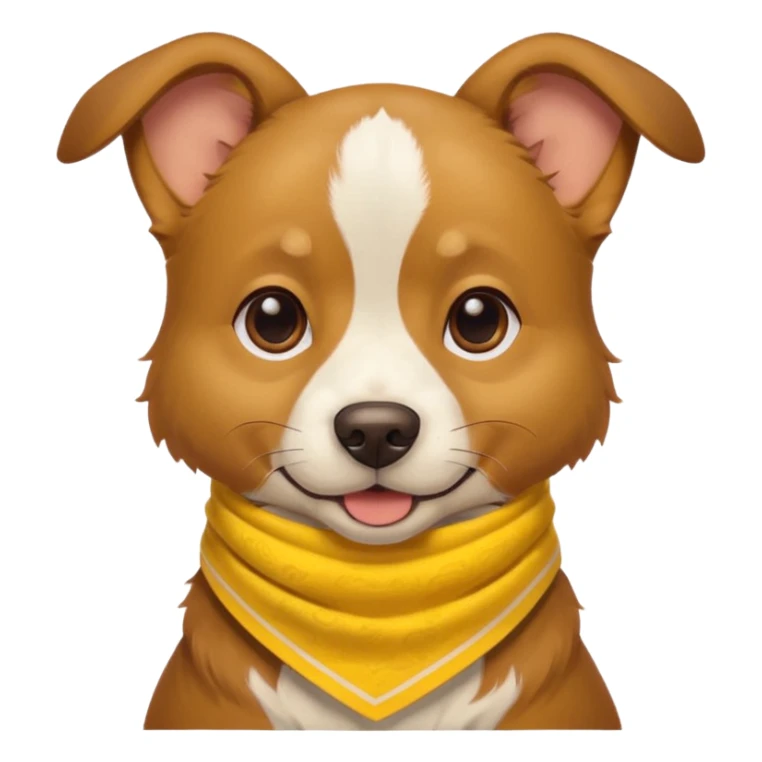 Dog with yellow Bandannas sticker