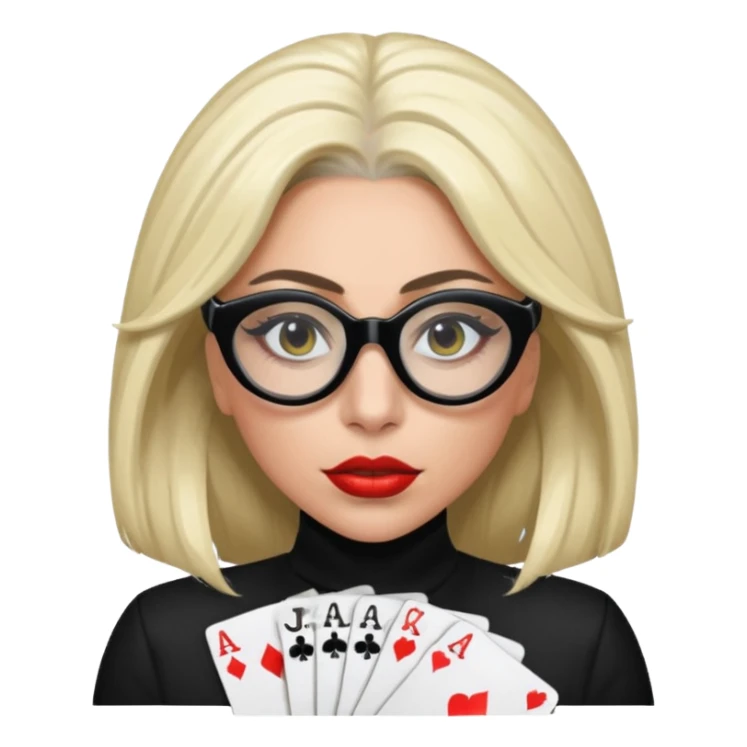 Lady Gaga poker face mask/ glasses sticker