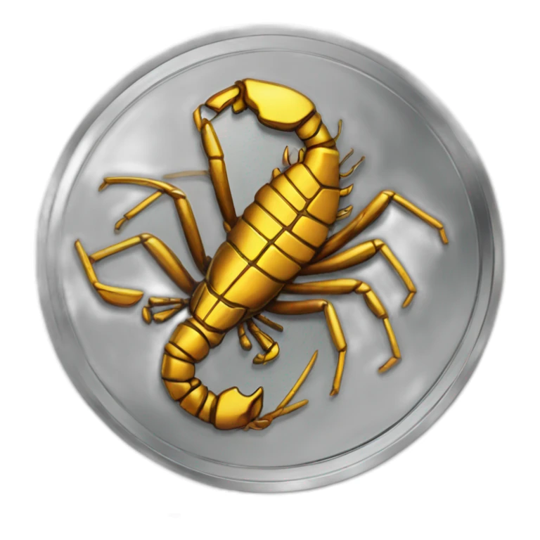 scorpio chrome coin sticker