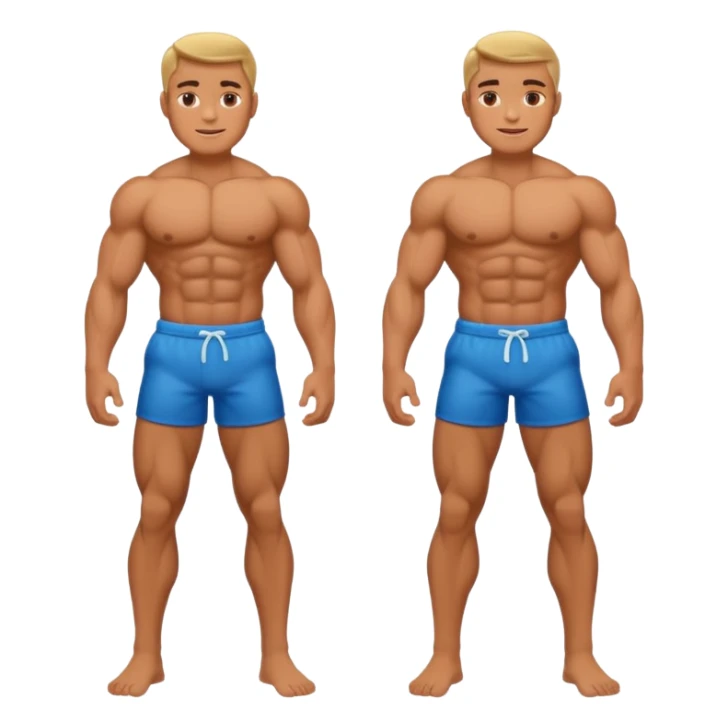 full body of a mucle man sticker