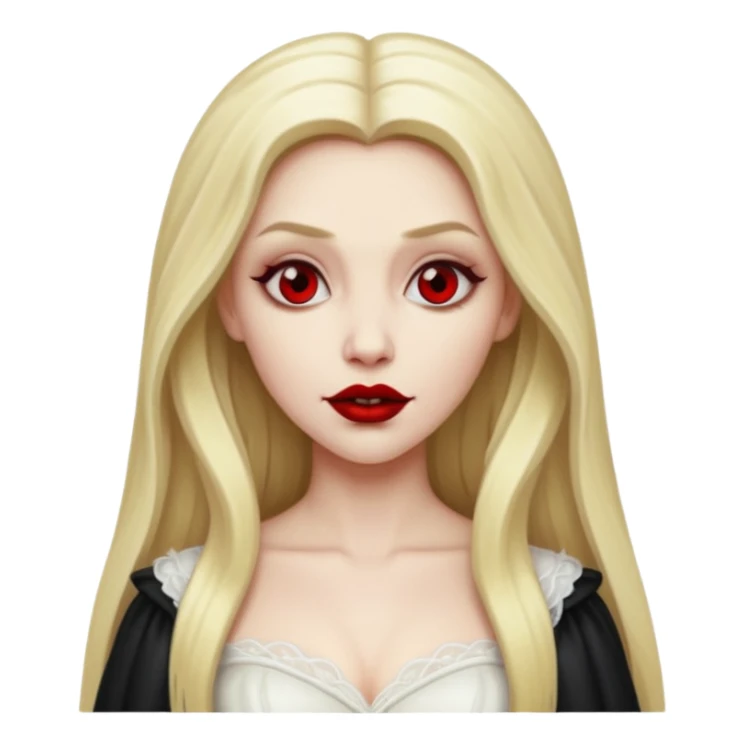 Bride of Dracula with long blonde hair sticker