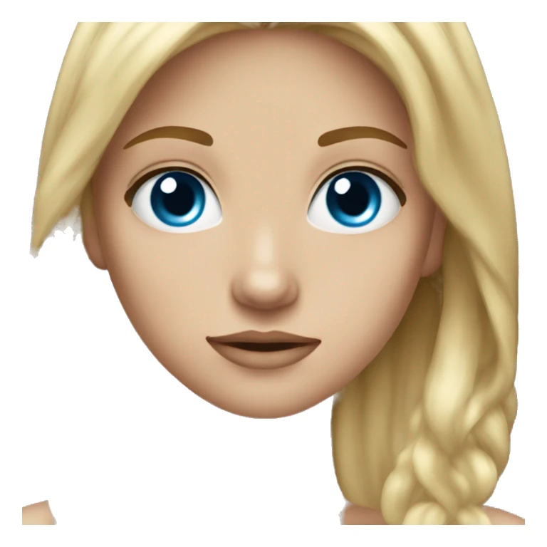 Dirty blond hair blue eyes girl  sticker