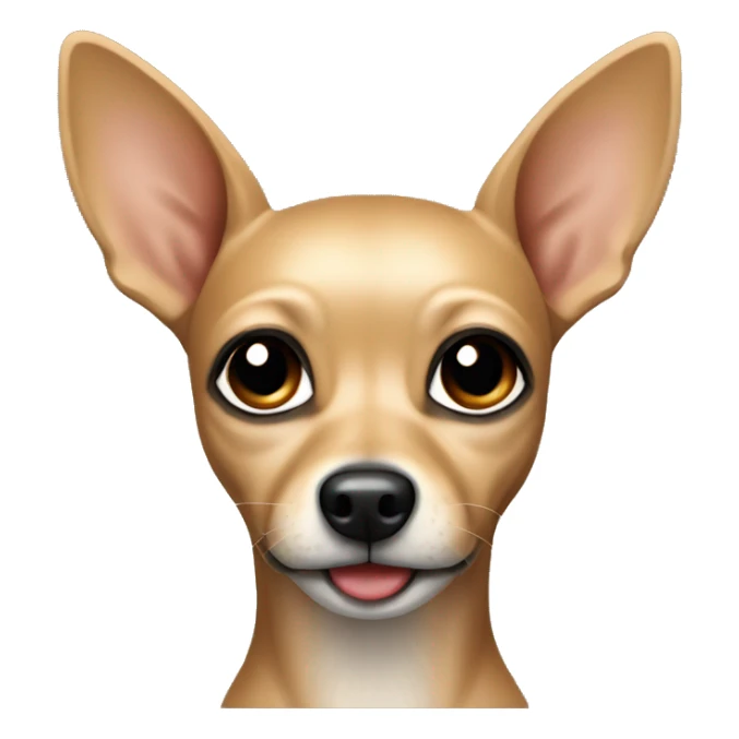 Sand-colored toy terrier with black eyes sticker