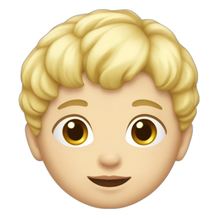 baby boy with blond hair5 and white skin full length sticker