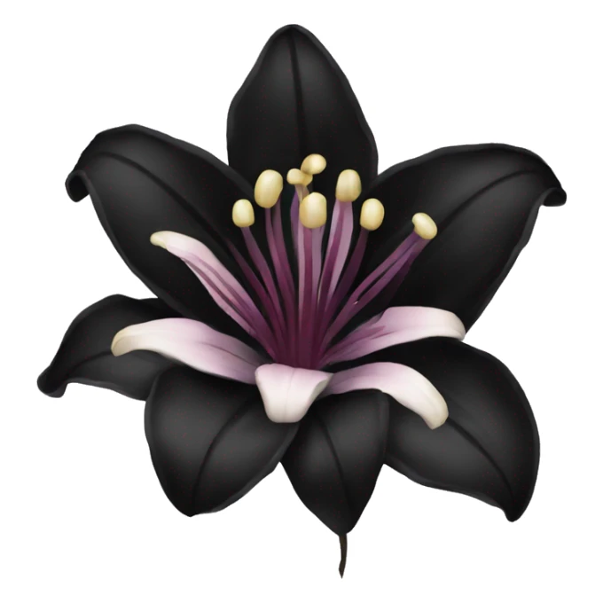 Black lily flower wine color sticker