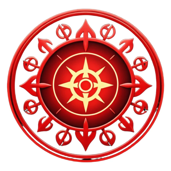 Ritual Circle – Glowing red symbols on the ground
 sticker
