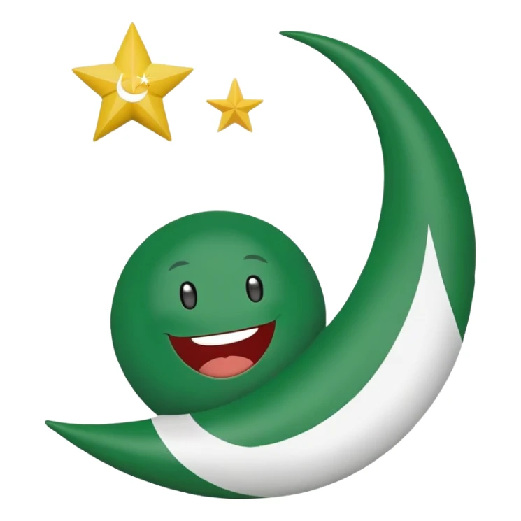 Pakistan countryball, smiling and waving sticker