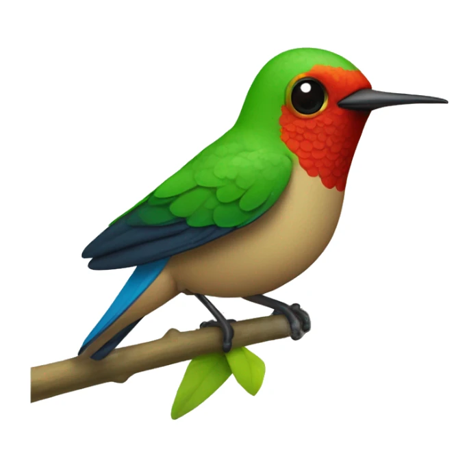emoji de un colibrí bostezando  sticker