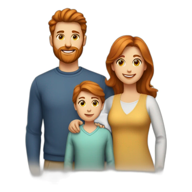 family;-red-haired-dad-beard,-light-brown-haired-mom,y sticker