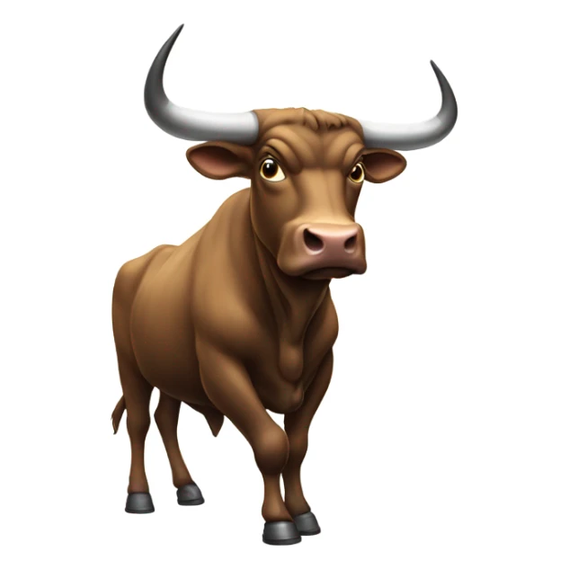 bull shooting a gun sticker