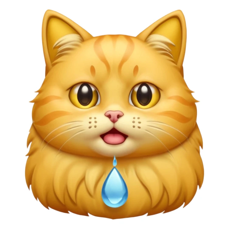yellow cat (looks like this 😸😺🐱) crying loudly (like this 😭) sticker