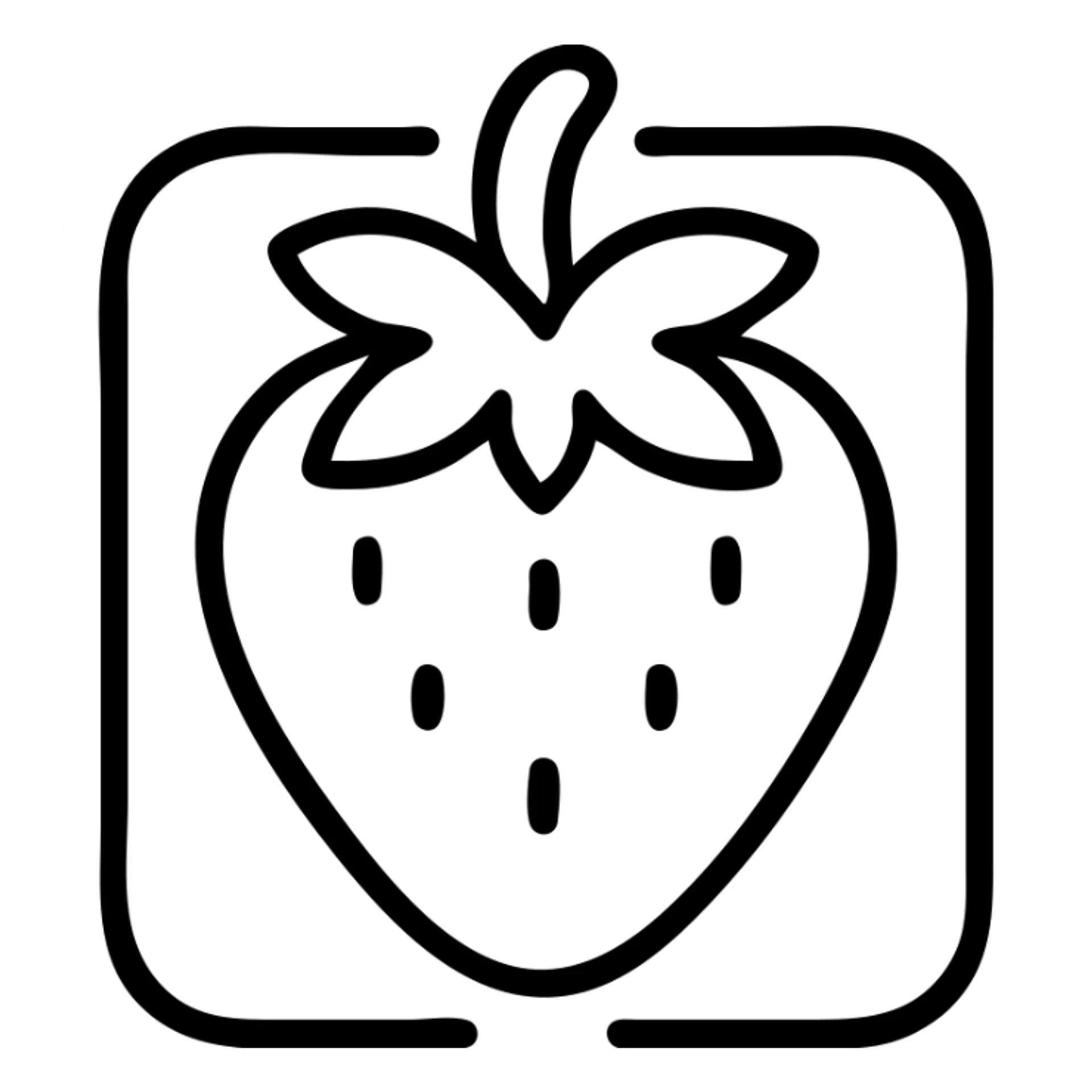 strawberry neon sign outline sticker