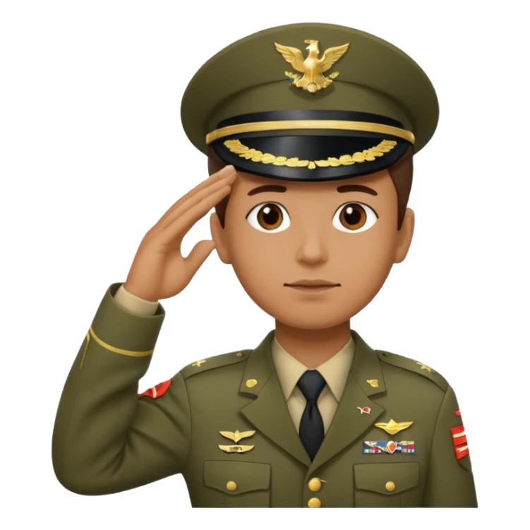 American soldier showing respect sticker