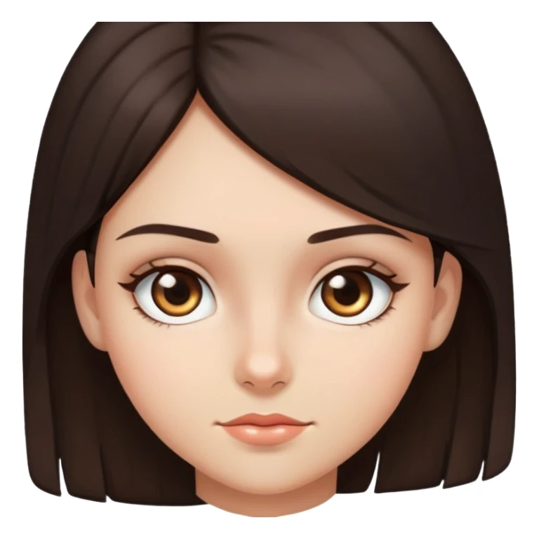Side eye girl with dark brown hair and hazel eyes sticker