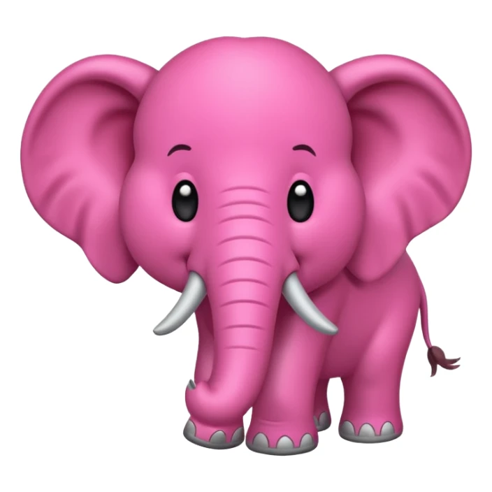 crear un emoji de un elefante rosadito sticker