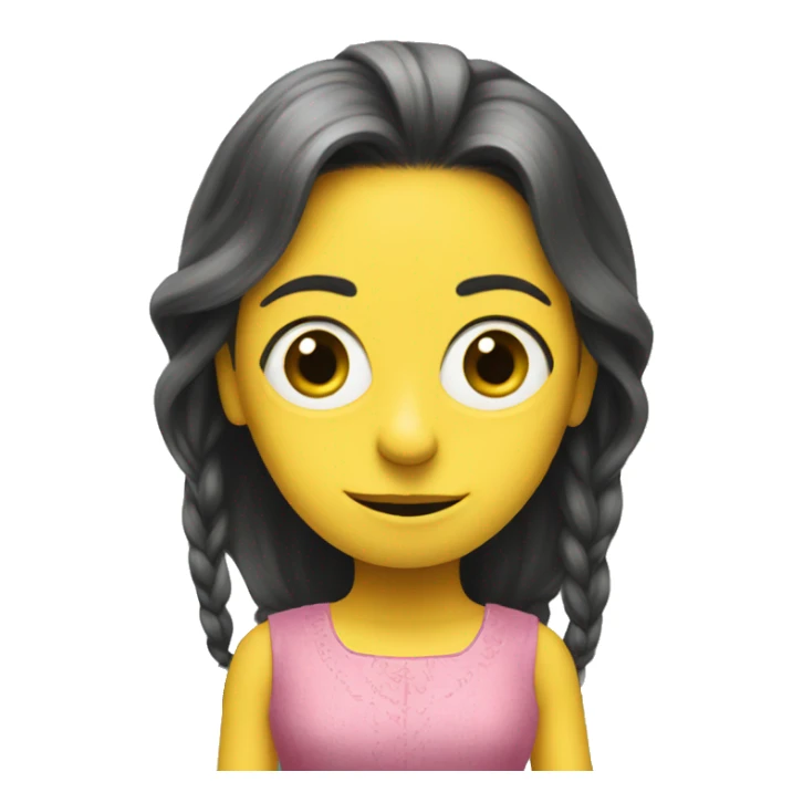 A little minion with a pink dress sticker