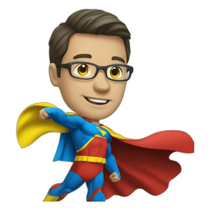 Super man Zelenski with Ukrainian flag sticker