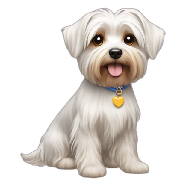 Dog Maltese Yorkie cross sticker