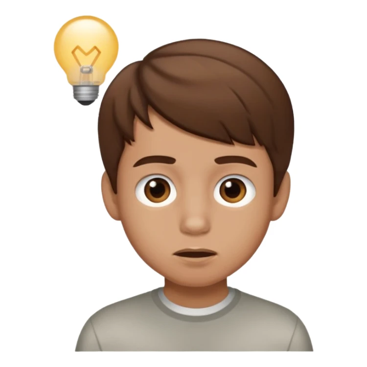 boy with brown hair meme sticker