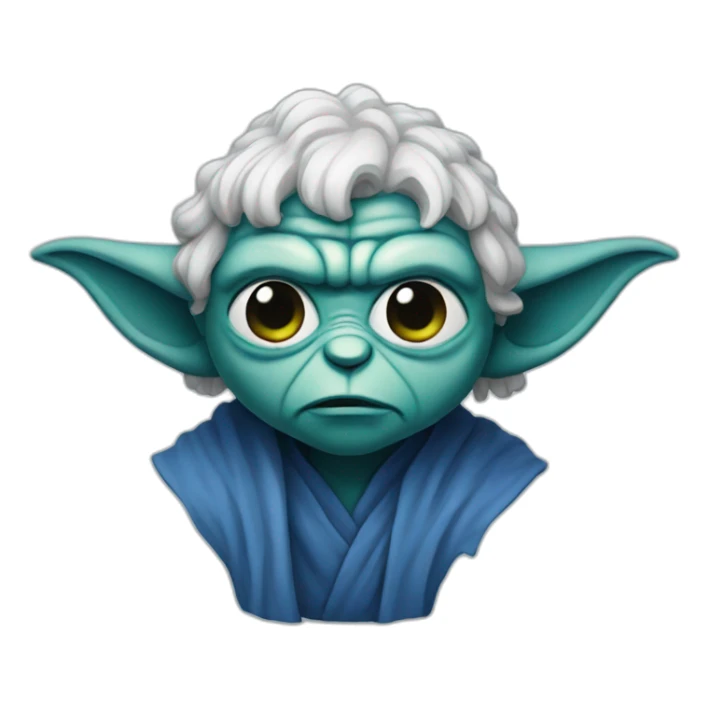 Blue yoda sticker