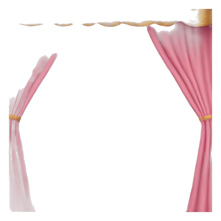 pink and gold curtains sticker