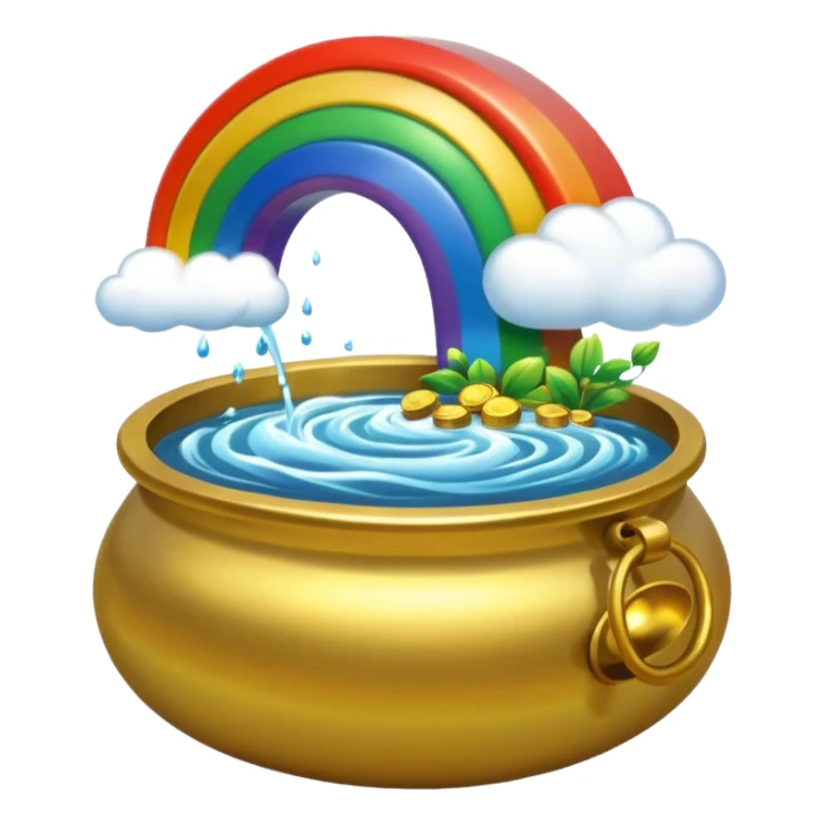 Flowing River leading to pot of gold sticker