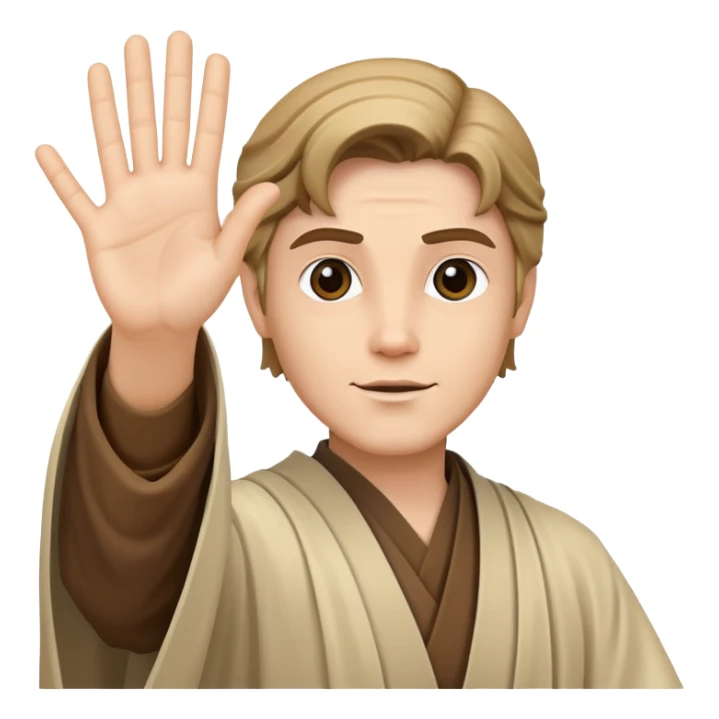 Jedi mind trick where a jedi is waving his hand sticker