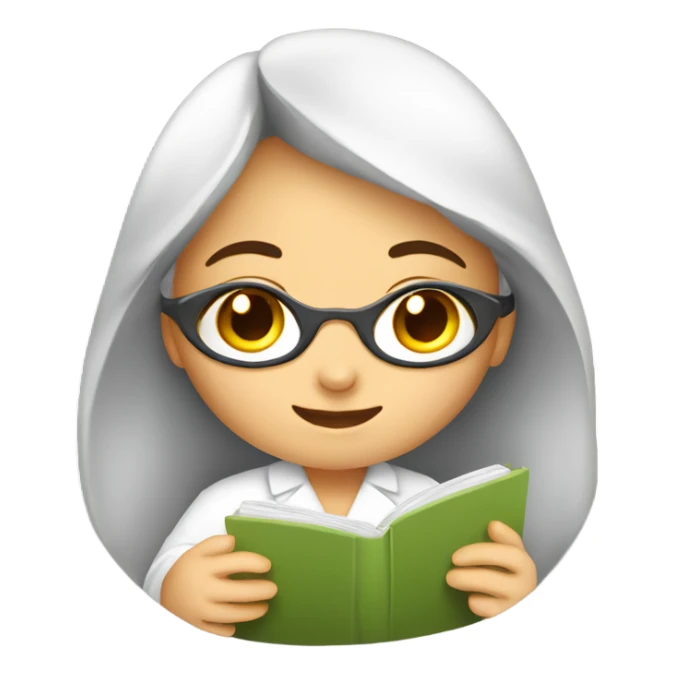 Girl studying histology sticker