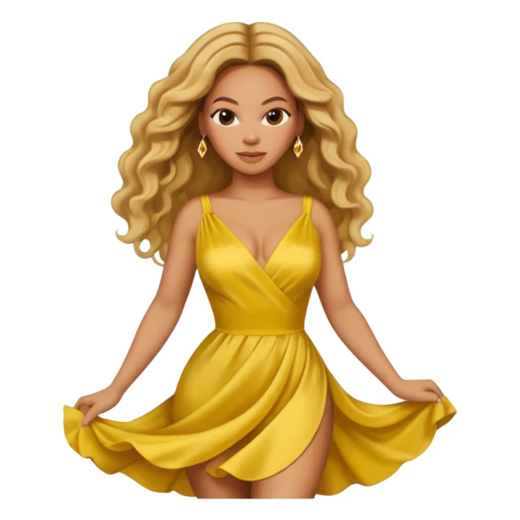 Beyonce with yellow outfit sticker