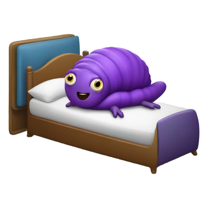 purple slug watching tv on an ipad rested on its belly sticker