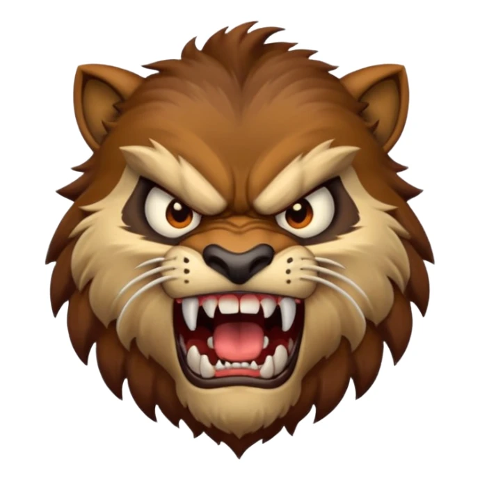 The Beast from Beauty and the Beast, roaring expression emoji sticker
