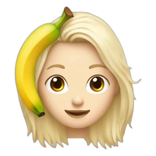 un blanc avec une des cheveux blonds au milieu du crane comme une banane sticker